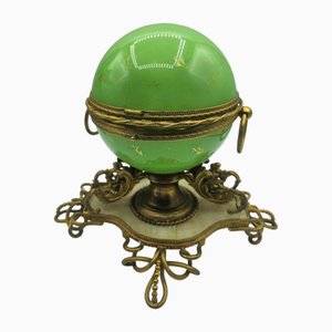 Antique Opaline Sphere with Perfume Bottles