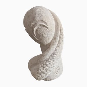 After Brancusi, Modernist Miss Pogany II Sculpture, 1960, Stone