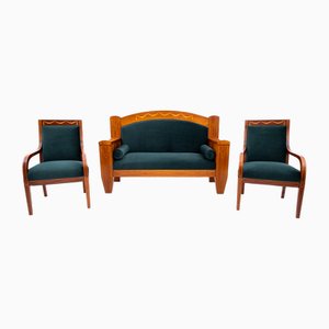 Antique Living Room Set, 1890, Set of 3