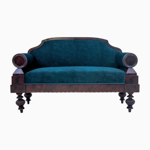 Antikes Sofa aus Stoff & Nussholz, 1870