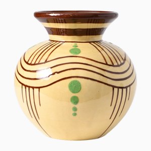 Jarrón de cerámica Art Déco, años 30