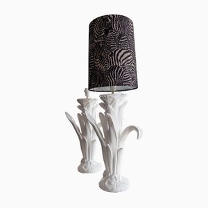 Vintage Tischlampen aus Porzellan, 1970er, 2er Set