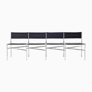 Leder Konferenzstühle von Laurence Humier, 4 . Set
