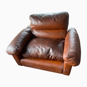 Fauteuil Frau en Cuir par Tito Agnoli pour Poltrona Frau, 1980s