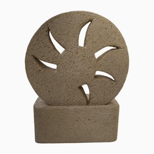 Carved Stone Table Lamp, 1970s