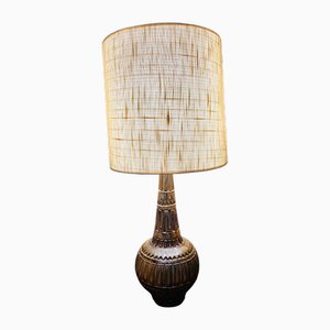 French Ceramic Lamp by Huguette & Marius Bessone, 1950s