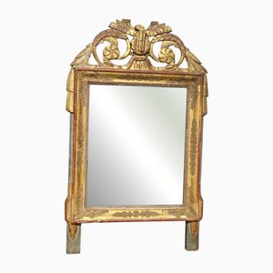 Antique Two-Tone Wood and Stucco Mirror