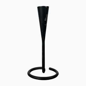 Mid-Century Modern Brutalist Wrought Iron Candleholder, 1960s