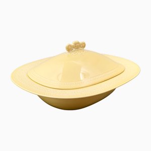 Vintage Yellow Earthenware Serving Centerpiece by Antonia Campi for Laveno, Italy, 1965