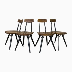 Vintage Pirkka Chairs by Tapiovaara from Laukaan Puu, 1950s, Set of 4