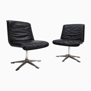 Delta Swivel Chairs in Leather from Wilkhahn, 1960s, Set of 2