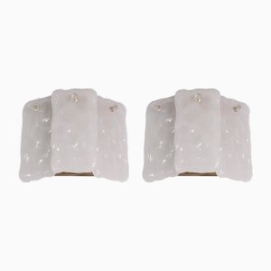 Murano Glass Wall Lights Trio, 1970s, Set of 2