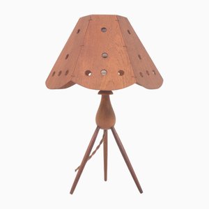 Danish Tripod Table Lamp in Teak, 1960s