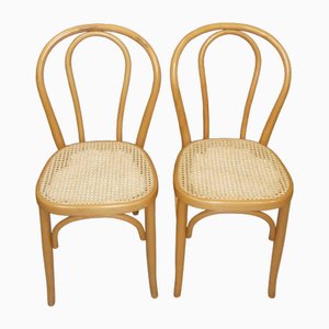 Set of Vintage Viennese Wicker Cafe Chairs