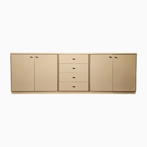 Italian Beige Lacquered Sideboard, 1970s