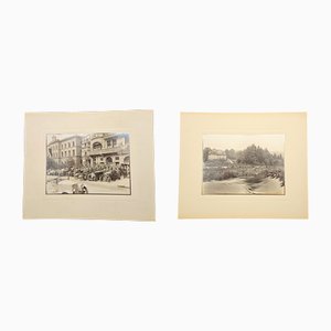 Ly. Große Bilder eines Autotreffens, 1890er-1910er, Fotografien, 2er Set