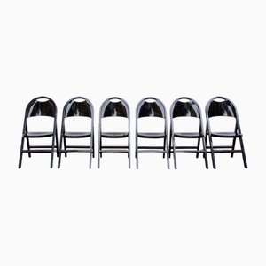 Tric Folding Chairs by Achille and Pier Giacomo Castiglioni for Bonacina, 1970s, Set of 6