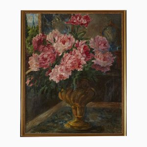 Airoldi, Nature Morte de Pivoines, 1924, Huile sur Toile