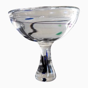 Schwedische Kunstglasschale von Vicke Lindstrand für Kosta, 1950er