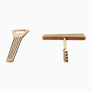 Mid-Century Modern Metal Corkscrew and Bottler Opener, 1960s, Set of 2