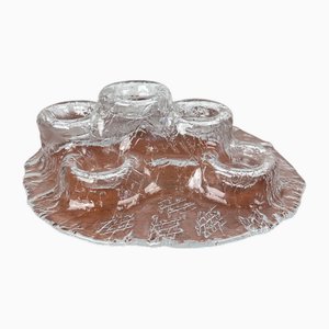 Vintage Art Glass Candleholder by Pertti Kallionen for Muurla, 1970s