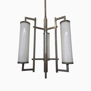 Bauhaus Chrome Tubular Chandelier, 1930s