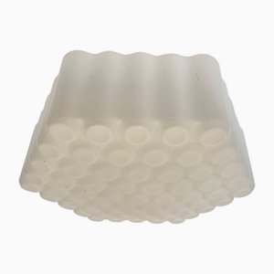 Mid-Century Milk Glass Wall Lights, Czechoslovakia, 1970s, Set of 3