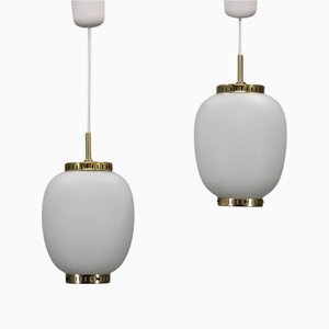 Glass Pendants, Czechoslovakia, 1970s, Set of 2