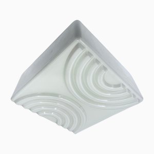 Mid-Century Milk Glass Wall Light, Czechoslovakia, 1970s
