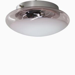 Glass Ceiling Light, Italy, 1970s