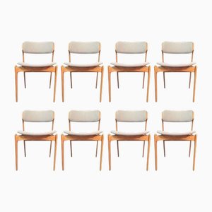 Esszimmerstühle aus Eiche von Erik Buch, 1960er, 8 Set