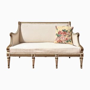 Antikes neoklassizistisches 2-Sitzer Sofa
