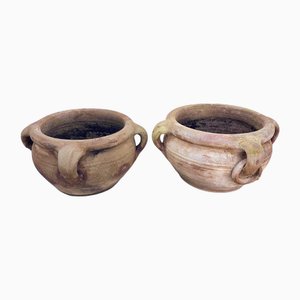 Vasi rustici in terracotta, set di 2