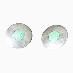 Silver and Enamel Earrings from Aarikka, Set of 2