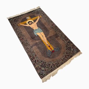 Semi-Antique Tabriz Pictorial Rug