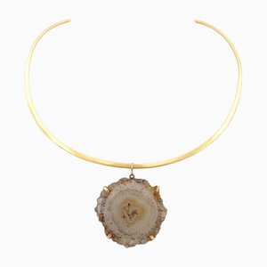 Torque Quartz Necklace, 1970s, Set of 2