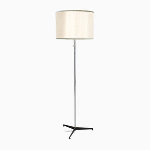 German Floor Lamp with Silk Shade