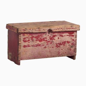 Kleine Vintage Kommode mit Roter Patina, 1920er