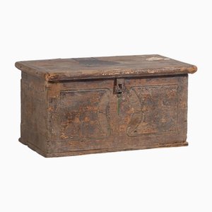 Cassettiera antica in legno, metà XIX secolo