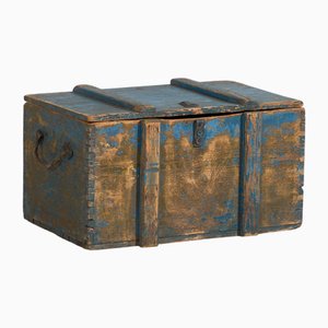 Primitive Blaue Truhe, 1920er