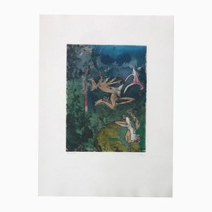 Roberto Matta, Centre Noeuds, 1974, Etching