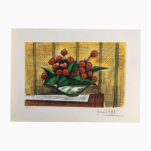 Bernard Buffet, Primevères Dans Une Coupe, 20th Century, Lithograph