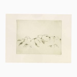 Zoran Antonio Music, Jardins déserts peut-être, 1976, Engraving