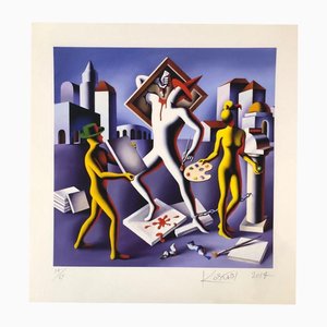 Mark Kostabi, Production Squeeze, 2014, Print