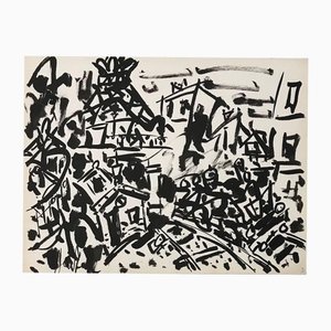 Gen Paul, The Train, 1962, India Ink on Paper