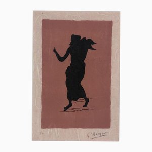 Georges Braque, Personnage Sur Fond Rose, 20th Century, Lithograph