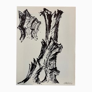 Fritz Wotruba, It Was Raining, 1978, Lithograph