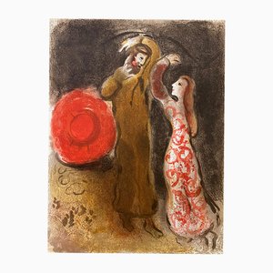Marc Chagall, Meeting of Ruth and Boaz, 1960, Lithograph