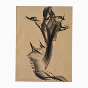 Jean Chauvin, Untitled, 1930, Charcoal Drawing