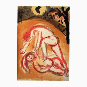 Marc Chagall, Cain and Abel, 1960, Lithograph